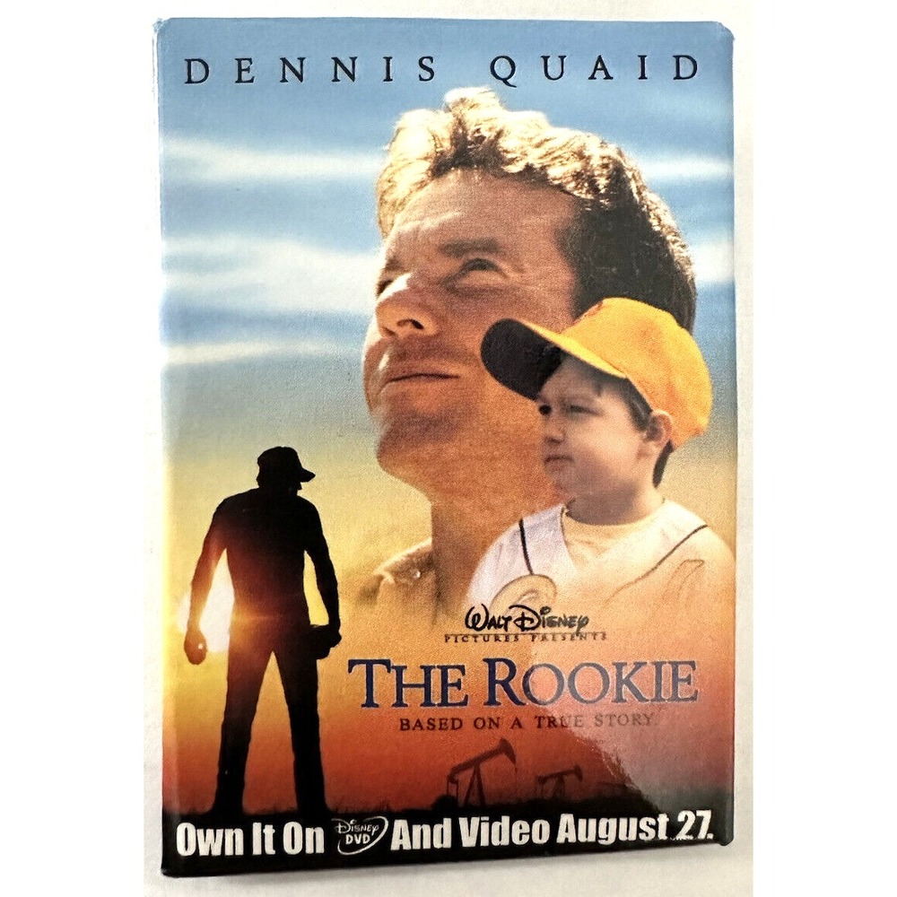 Dennis Quad Walt Disney THE ROOKIE on DVD Promo Pin Button Pinback